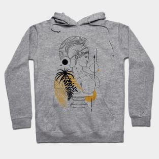 Ares (Mars). Creative Illustration In Geometric And Line Art Style Hoodie